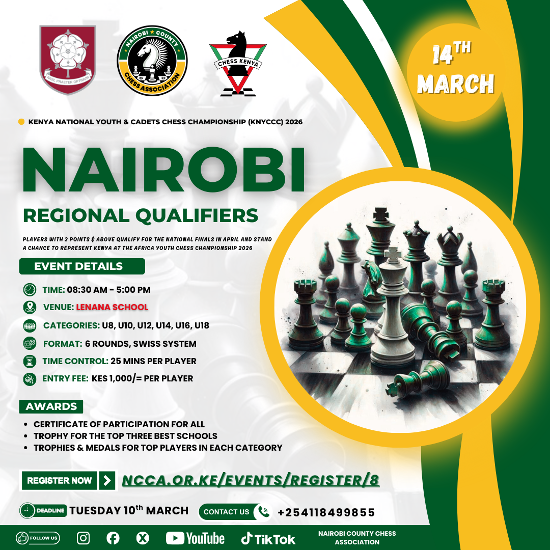 Nairobi Youth & Cadets Regional Qualifiers 2026 Poster